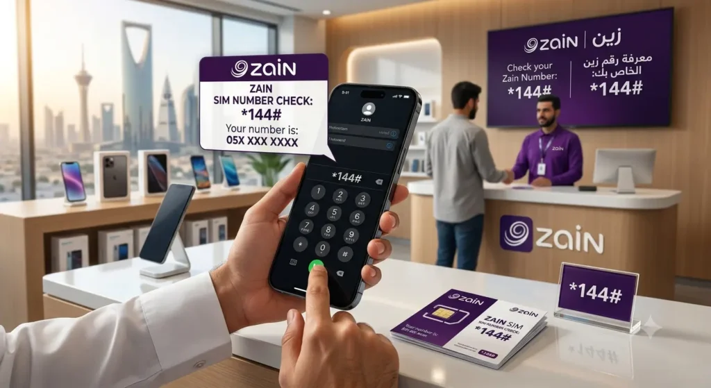 Zain SIM number check code