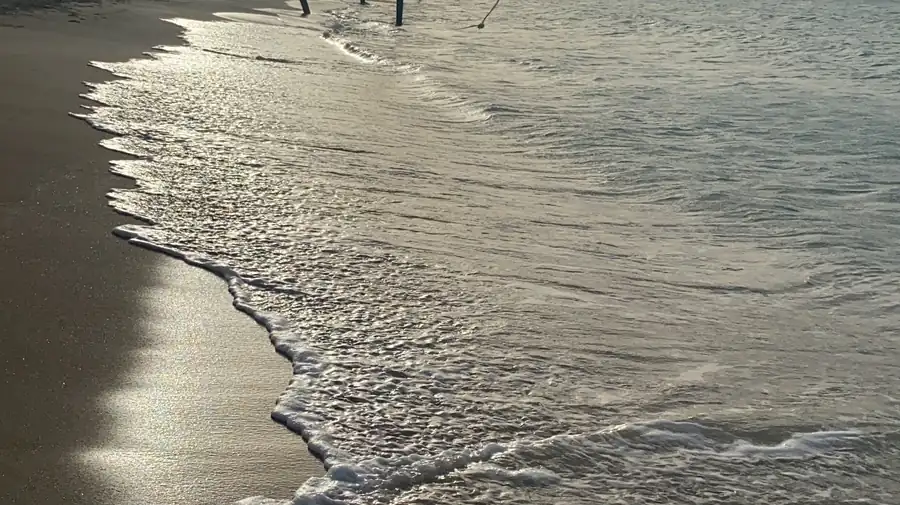 La Mer Beach Dubai in the evening