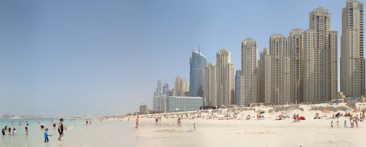 Dubai Marina Beach panorama