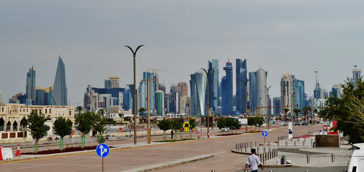 Prayer time Doha — Doha skyline